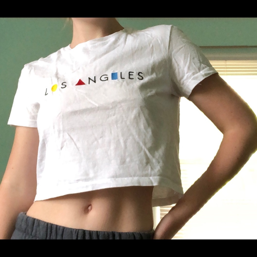 Brandy Melville cropped Los Angeles T-shirt